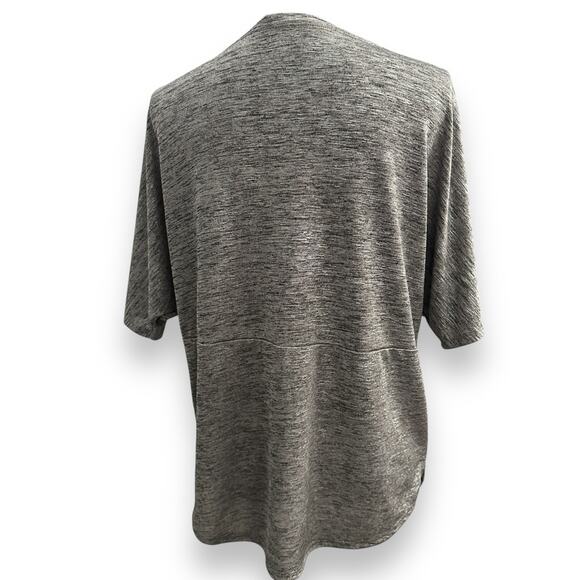 Anthropologie Gray Marled Dolman Sleeve V-Neck Top Knit T-Shirt Blouse Sz Small - Picture 3 of 7